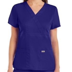 Greys Anatomy | 3 Pocket Mock Wrap Scrub Top